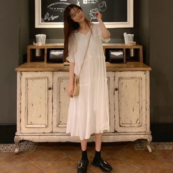 abc mall 러블리 롱원피스 원피스 청순 여리여리 데일리코디 LO2 LS279 591413378549