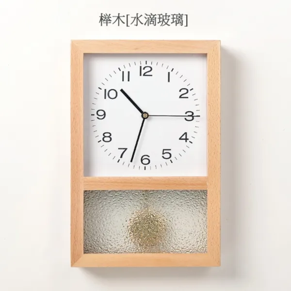 복고 레트로 빈티지 괘종 시계 인테리어 액자 벽 개업 추 원목 심플 A + 느티나무 원목테 35x23x7