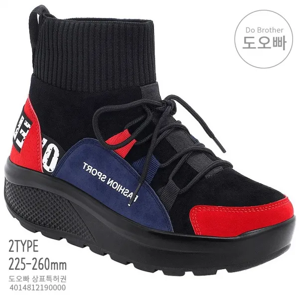 도오빠 여자스노우부츠 여성 스노우 부츠 도톰 두꺼운 신발 통굽 겨울 한파 방한화 발목 앵글 앵클 직장인 중년 노인 환자 스트레치 니트 양말 삭스 학생 청소년