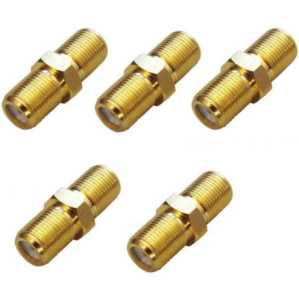 안테나 4k8k 방송 대응 중계 플러그 금 도금 사양 F 형 중계 접전 5 개 세트 Fcg 5p 1 단일상품