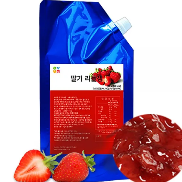 오붐 딸기 리플잼 1kg 국내산 딸 과육 46.1% 함유, 1개