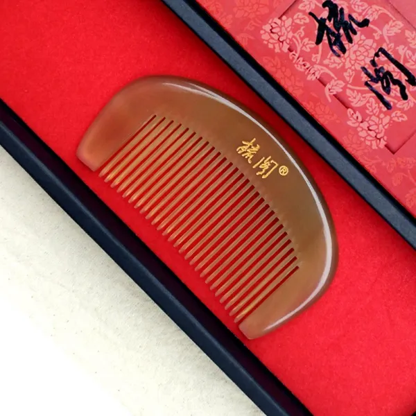 소각 천연 손뜨개 흰물 쇠뿔 빗 B31 노감 노 자루 외할머니 엄마 도톰 B030제인 타입 증정 주머니가방 선