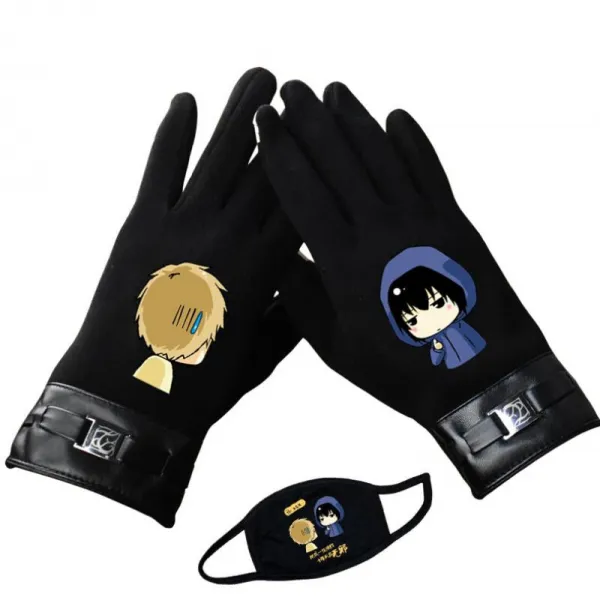 기타pc액세서리 애니메이션 귀멸의칼날 손가락전체 장갑 터치 귀여운 주변 컴퓨터 보온 섬세한모 기모 C01 모두 구매 손가락장갑 T21 도굴 싱글
