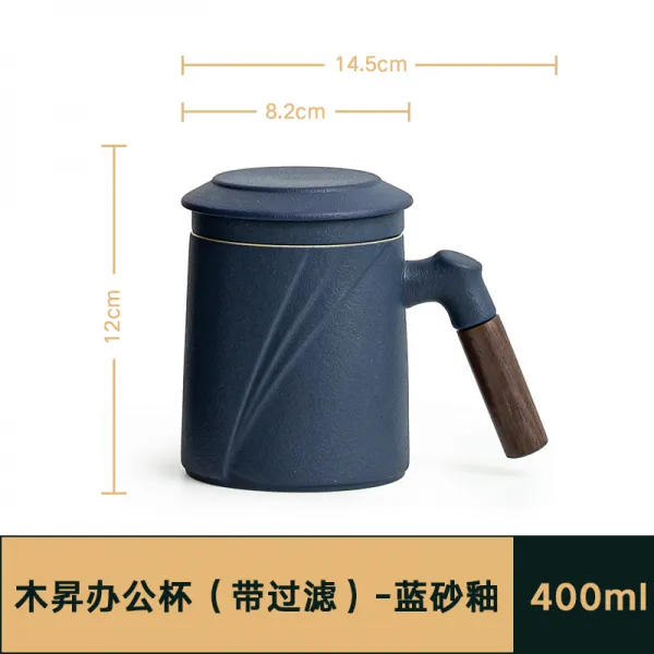 사무실 가정용 대용량 있음 뚜껑 여과 티보틀 남자 각인 맟춤제작 LOGO, 목높이 솟다 사무용가방 -블루 사유