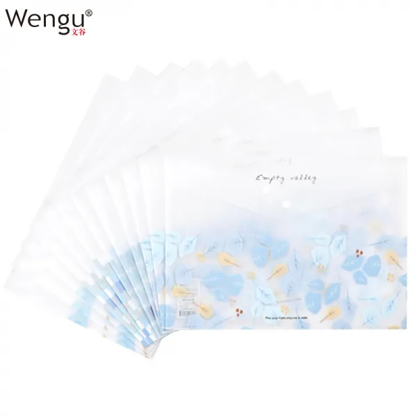 문 곡 (wengu) 12 마리 A4 투명 똑 딱 이 봉투 서류 봉투 서류 봉투 시험지 수납 포켓 서류 봉투 유란 D327, 상세페이지 참조