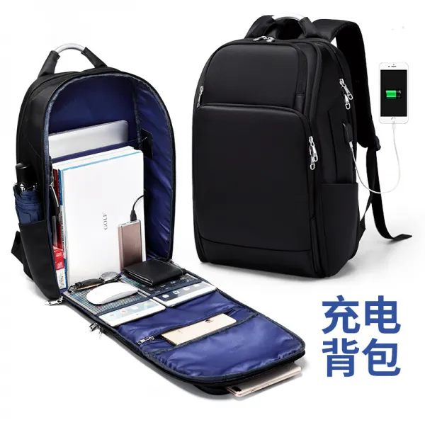 골프 골프 다용도 노트북 15.6인치 듀얼 밴드 백팩 남성 다중용량 USB 충전 비즈니스 투어 패키지 D9BV34930S 블랙
