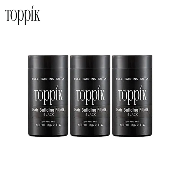 토픽 TOPPIK 어두운갈색 3g x 3개 천연양모케라틴 흑채 증모제 펌프별매, 1개, 토픽 3g x 3개 어두운갈색
