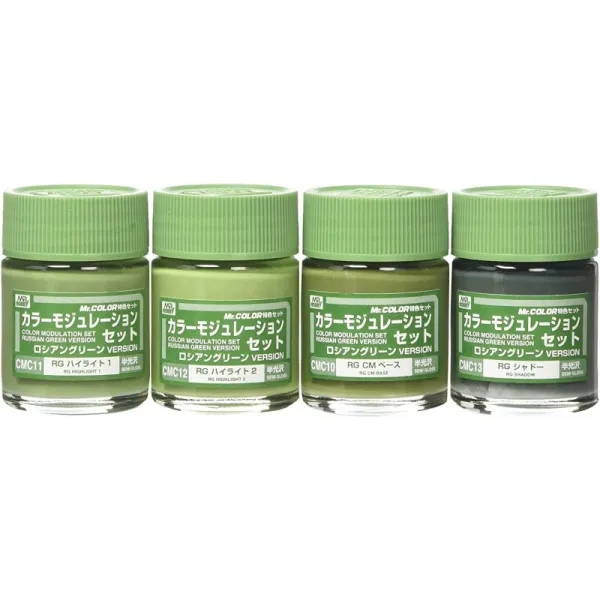 GSI 쿠 레오스 Mr. 칼라 특색 컬러 모듈레이션 세트 러시안 그린 Ver 4 색 세트 각 18ml 취미 용 도료 CS