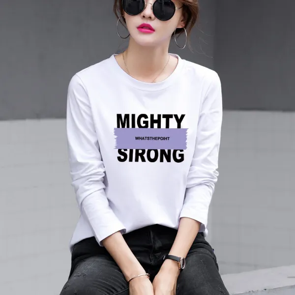 Yinbuyi 가을 오버핏 루즈 맨투맨 티셔츠 43647772