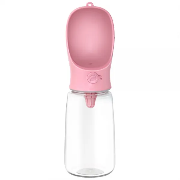 똥똥몰 애견 강아지 물병 산책용 휴대용 물통 물그릇 고급형 350ML 550ML, 1개, 04 분홍색 550(ml)