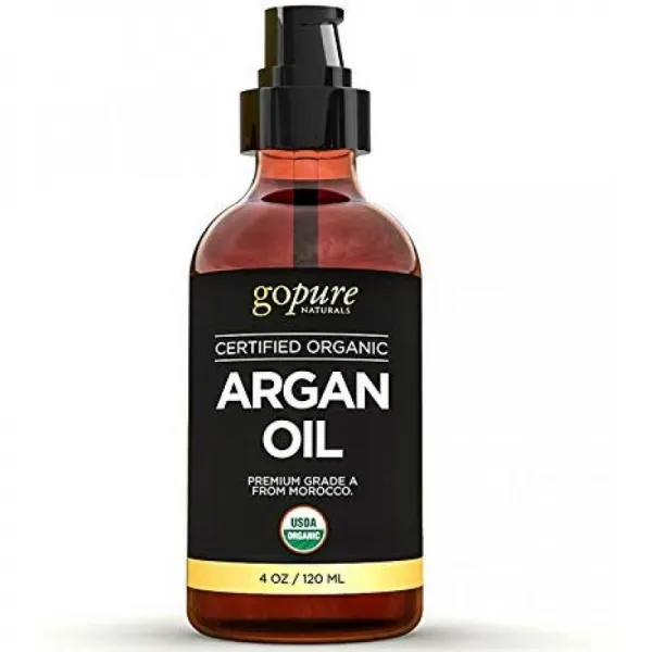 머리 & 피부를위한 Virgin 유기 Argan 기름-4 fl. 온스 -콜드 프레스 100 % 순수 모로코 오일-USDA 인증, 1