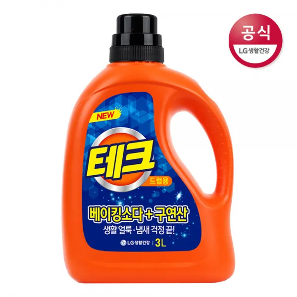 [신세계TV쇼핑]LG생활건강 테크 베이킹+구연산 액체 드럼 3L x1개, 1