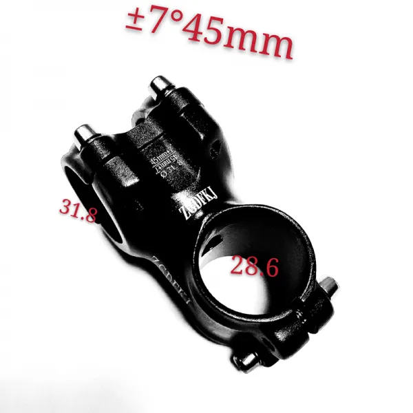 자전거핸들바 산지 자전거 초경량 알루미늄합금 시트튜브 32mm31.8버스 짧은손잡이 스탠드 45mm자전거, T10-7도 31.828.645mm무광블랙