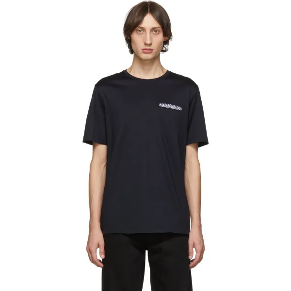 Salvatore Ferragamo Navy Pocket T Shirt