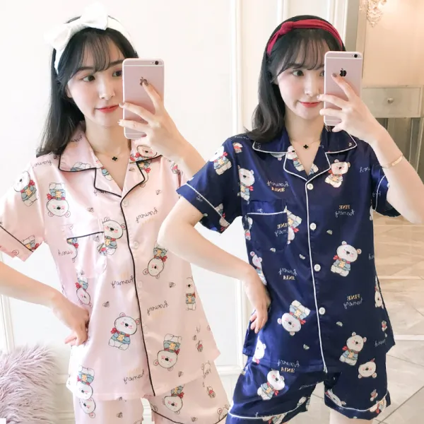 민트코코아 랄프베어 여성 반팔 여름 잠옷 파자마 세트