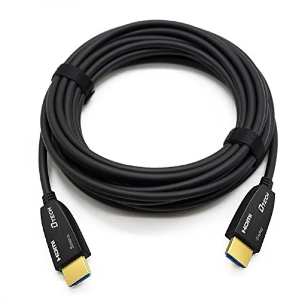 DTECH 광 HDMI 케이블 4K 60Hz HDR 444422420 크로마 서브 샘플링 18Gbps 고속 벽 내정 격 (3 미터 검정) DTe, 단일상품