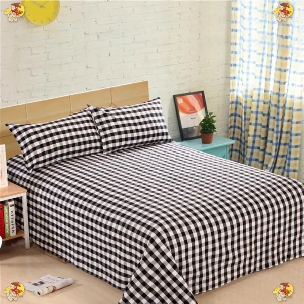 주문 헤드 깔끔한 침대시트 코튼 나신 흑백 칸