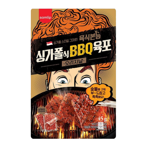 SPC 삼립 육식본능 싱가폴식 BBQ육포 오리지날 45g X 3개