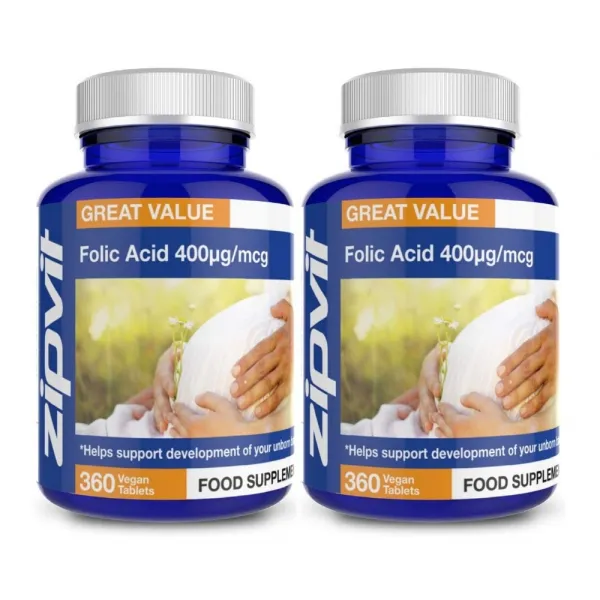 영국산 Zipvit Great Value 엽산 400mcg 비건 360정