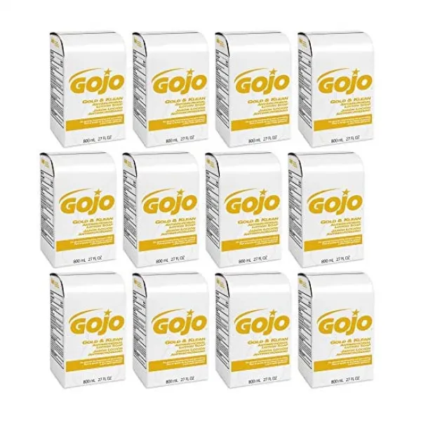 Gojo (LA 직배) 핸드워시 리필 고조 800 시리즈 Gold Klean 항균 로션 비누 Ml 비누 리필용 백 인 박스 디스펜서 (12 케이스) 9127 12, 1ml