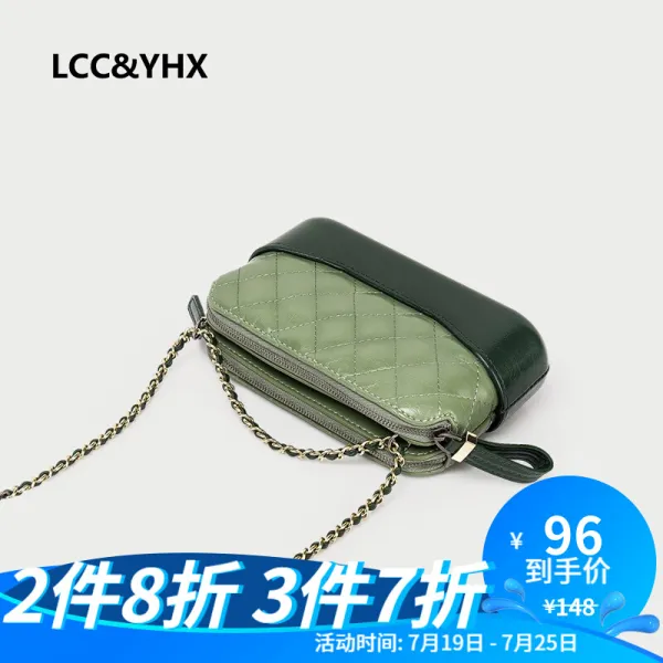 LCC&YHX 숄더백 여성 2019여름 미니유랑 가방 샤오샹펑 링거 체인 백을 한판 스타일링 백 크로스 백 초록색