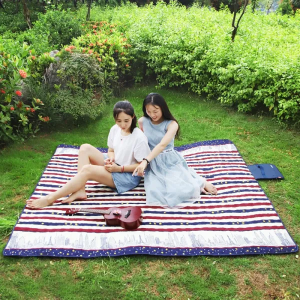 무생채 감성 야외 피크닉 돗자리 소풍 매트 봄나들이 매트에 취사장 잔디, 200x200 잉글런 스타일로 기계세탁 가능