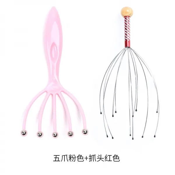 바하마스드림즈 안마기 멀티 대만 항공 두부 빗 두기 골이 다섯 손가락이다 마사지 조과오조 일반핏 레드 _핑크 대만 항공 기