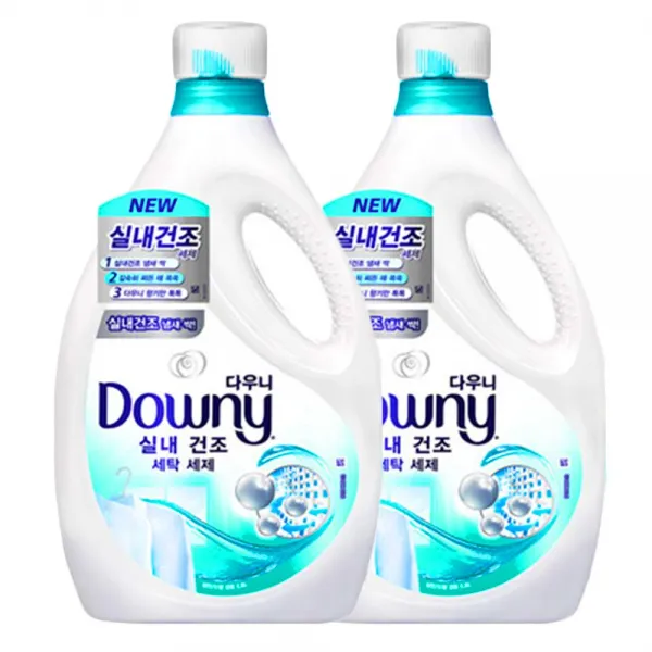 다우니 프리미엄 액체형 세탁세제 실내건조 1.9l 2개