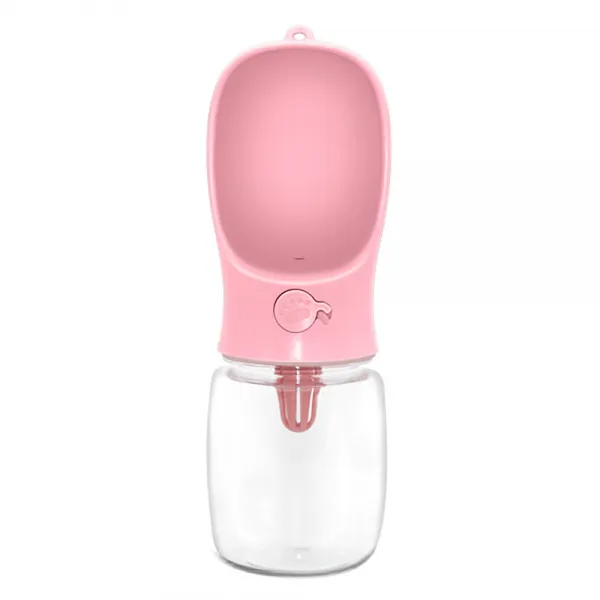 똥똥몰 애견 강아지 물병 산책용 휴대용 물통 물그릇 고급형 350ML 550ML, 1개, 01 분홍색 350(ml)