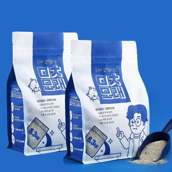 친절한도그씨 ㅁㅊ 모래 6.3kg x2개 펫프렌즈 고양이모래 미야옹철, 1