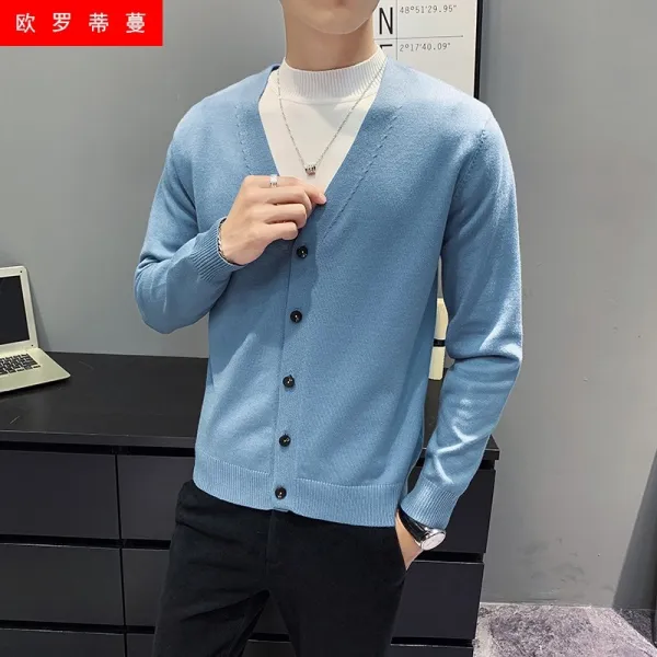아우터 남 노인 대 노총각 아빠 옷 4550사 보온 상의 가능