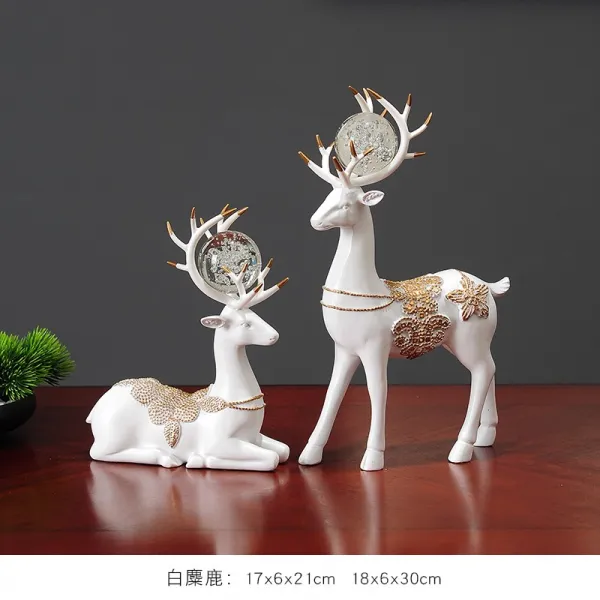 사슴 화병 셋트 동양적인 인테리어 B