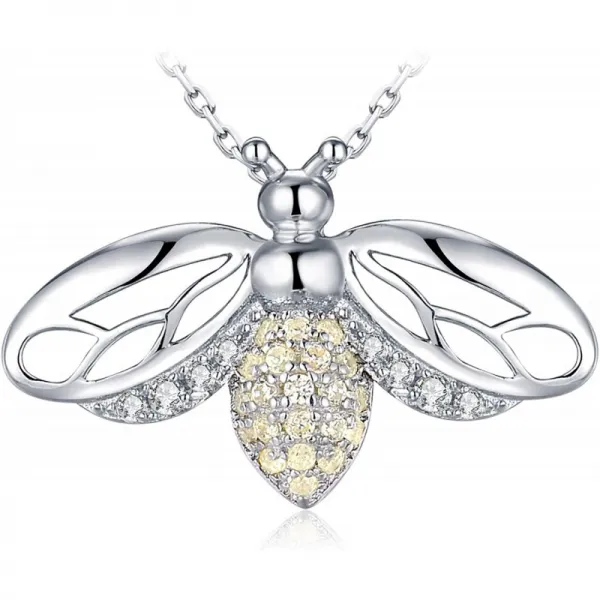 JewelryPalace 황금 입방 지르코니아 구렁 날개 꿀 꿀벌 펜던트 925 순은