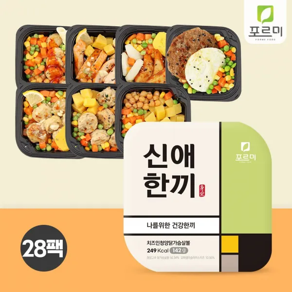 포르미 신애한끼 저탄수화물+닭가숨살+고구마 7종28팩, 150g, 28팩