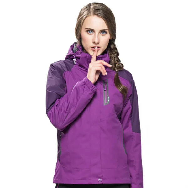 늑대기호외선 기관단과 남녀 삼합 1건 방풍방수방지 보온 융화 방한정제 등산용 스키복 자색중(7)