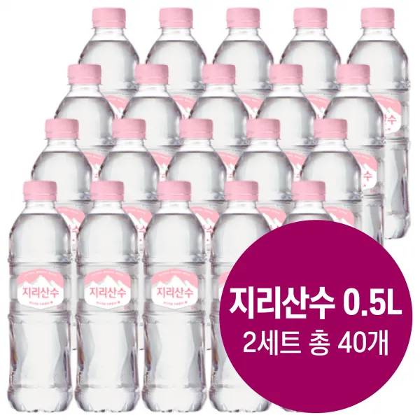 아워홈 지리산수, 40개, 500ml