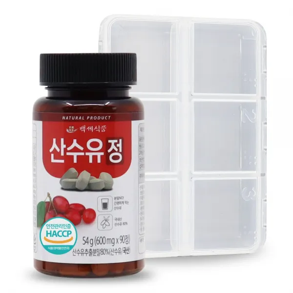 산수유정 국산 600mg x 90정 HACCP 인증제품, 3+1개