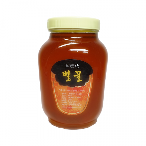 소백산꿀벌농장 최고급 사양벌꿀 아카시아꿀 야생화꿀, 1개, 야생화꿀 2400g