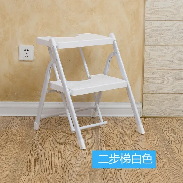 미니사다리 가정용사다리 접이식사다리 3단 Yushu 가구 접이식 사다리 홈 다기능 접이식 헤링본 사다리 2 단계 3 단계 접이식 홈 사다리 오름차순 사다리, 2 단계 화이트개