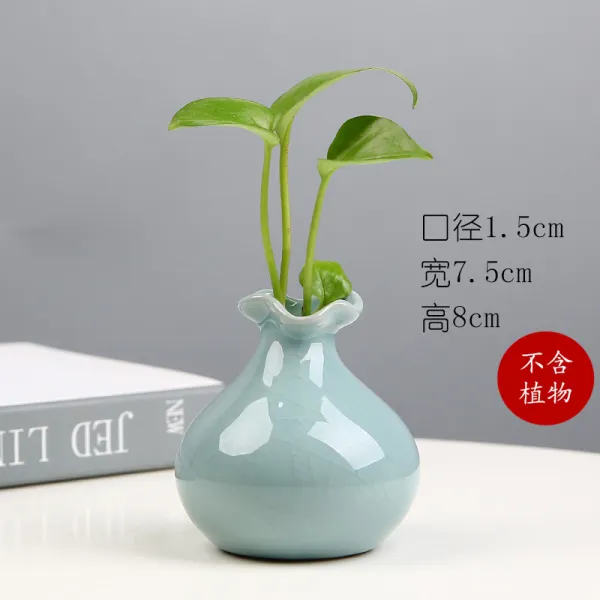 도자기 꽃병 말린 꽃병 푸른 꽃병 세트 거실꽂이 모던세라믹화병-24369, 옵션02