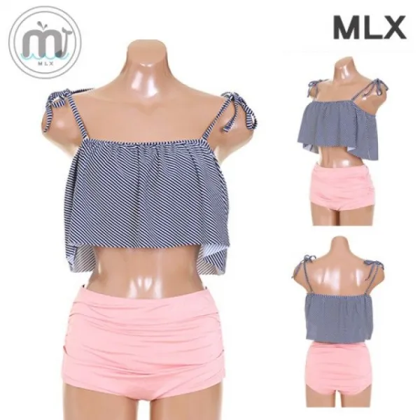 필라테스 요가복 수영복 (MLX) 여자 비치웨어 스트라이프 비키니 수영복-DM_329 트레이닝복 남자수영복 여자수영복