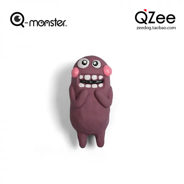 QZee 캐나다 Q-몬스터 반려견 강아지 장난감 인형, 철면피