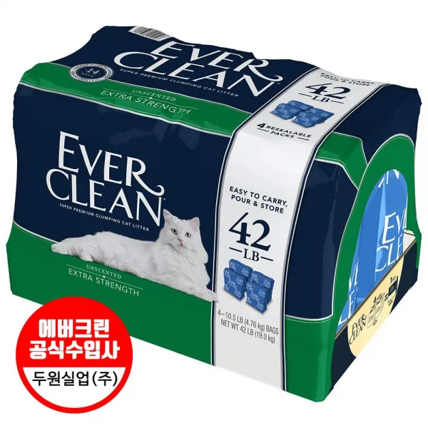 에버크린 ES 언센티드 고양이 모래 무향, 4.76kg, 4개
