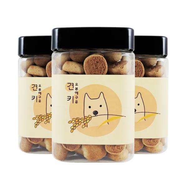 펫스미스 오븐에구운 견키 3개묶음 밀웜함유 단백질쿠키 강아지 간식 비스켓, 3개입