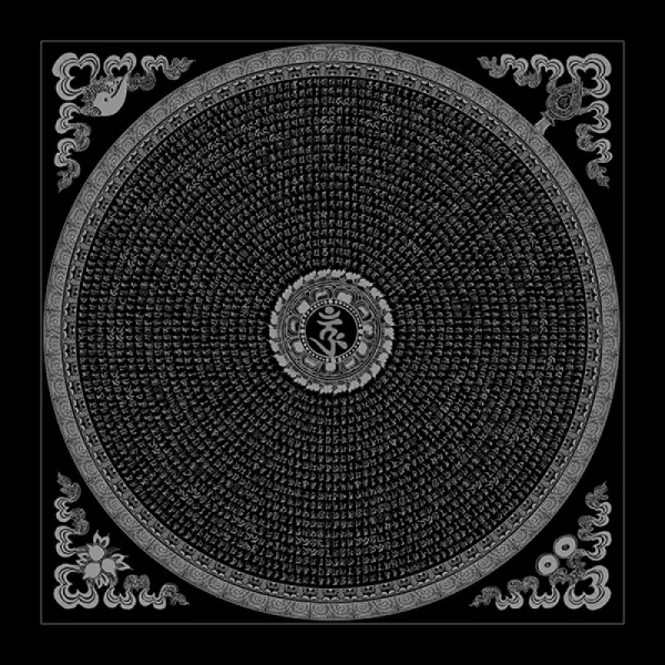 탕 카 렌 징 저주 금 선 원고 당 카 륜 저주 색칠 하 다 골판지 주문 반 디 페 인 팅 Sn8243 380 G 수입 순면 캔버스 블랙 바탕 100 X100 Cm 안료 와 도 구 를 착용 하지 않 음