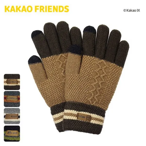 카카오프렌즈 니트장갑 꽈배기주니어 30016 
