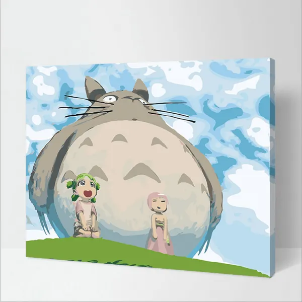 해피투유 인테리어그림 DIY 거실 침실 압축을 풀기 텔라스오일 복권 당첨자 동물 핸드메이드 그래피티 낙서 색칠함 인테리림, 베이지 색깔 ：후크 _수평기 _광택제