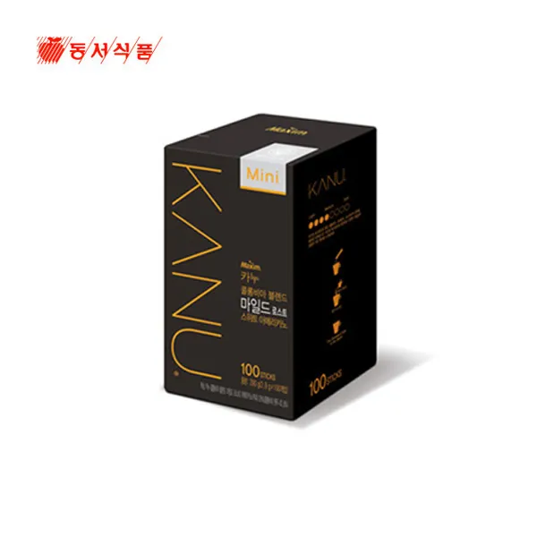동서식품 카누마일드스위트미니 100티백 부드러운향 깊은풍미 가정용 탕비실용 맥심커피믹스/인스턴트커피/맥심모카골드/맥심화이트골드/일회용커피/프렌치카페커피믹스/카누/블랙커피/베트남커피/아메리카노 단일 개당 중량