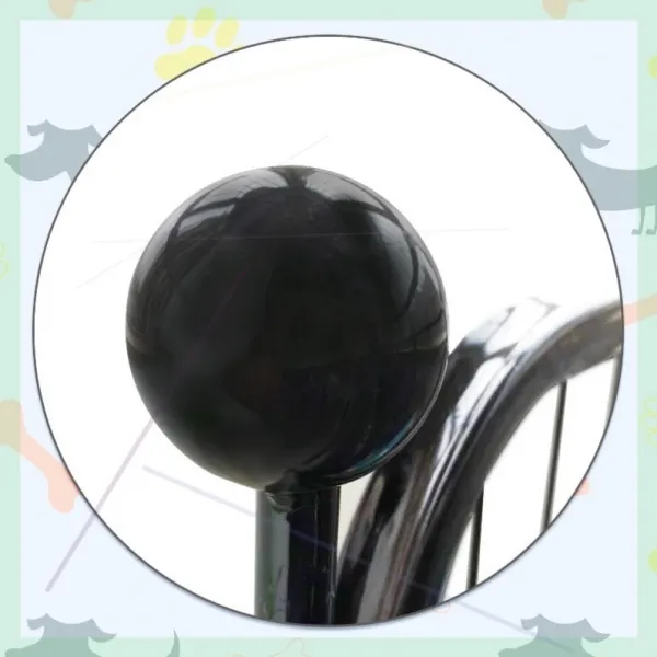 강아지 울타리 애완용 소형 개 고양이 방범 탈옥 실내 격리 문 자유 조립 펜스 우아한 블랙 Xru