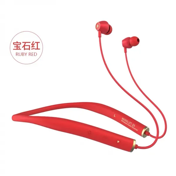 무선이어폰 Z6블루투스 이어폰 목걸이형 무선 목걸이식 운동 귀에끼우는형식 2개한세트 사과 화웨이 통용, C01-공식모델, T01-루비 귀에끼우는형식(9D전경 식음 효과)